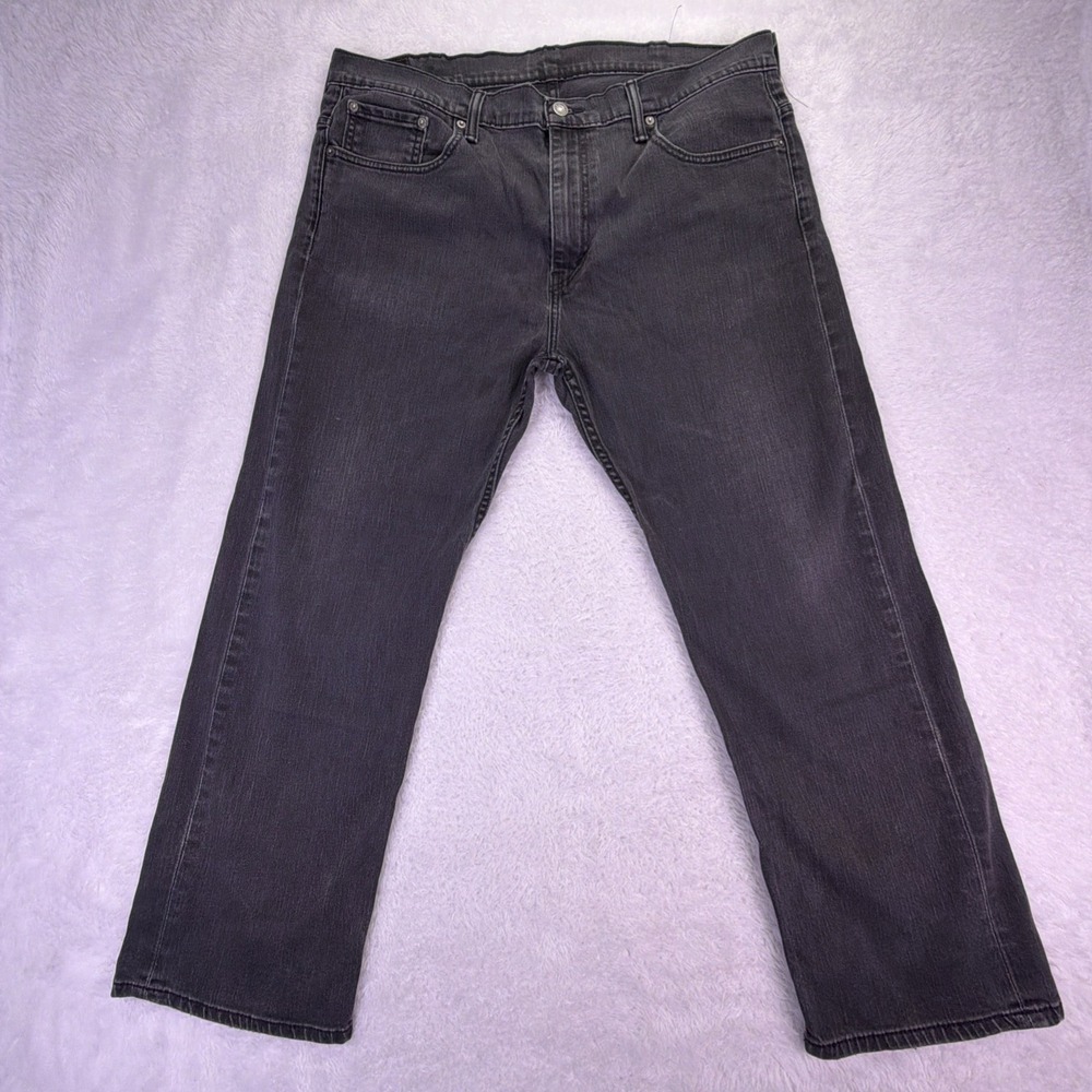 Levis 569 Loose Straight Jeans Mens 38x28 Faded Black Denim 00569-0125